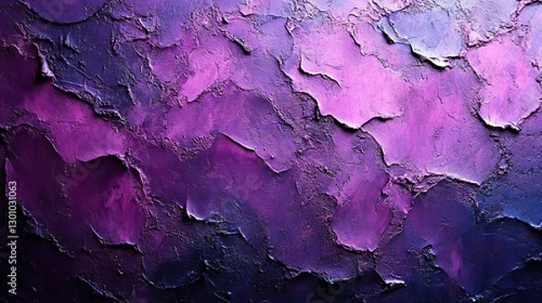 Obraz Saturated pastel bluish purple colored low contrast concrete textured background. Empty colorful wall texture with copy space for text overlay and mockups. - color trend.