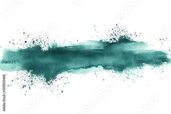 Obraz Elegant Mint Green Watercolor Brushstroke with Smooth