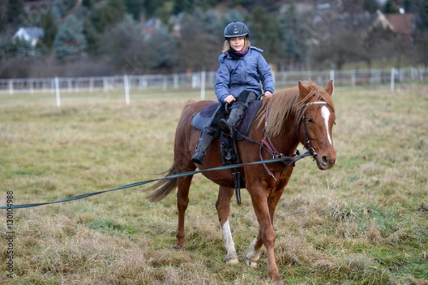 Obraz Mädchen mit Pferd
