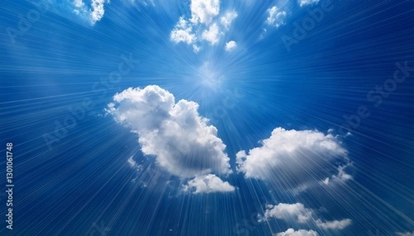 Fototapeta sun and clouds