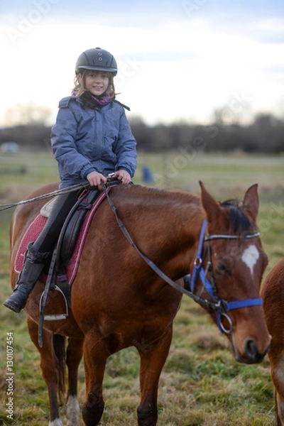 Obraz Mädchen mit Pferd
