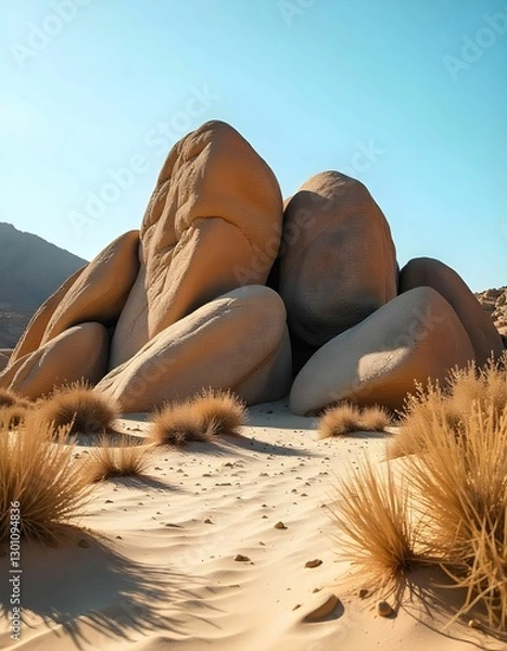 Fototapeta "Serene Desert Rock Formation at Dusk"