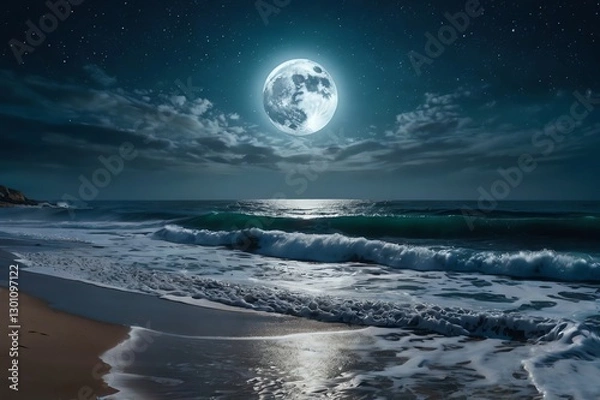 Fototapeta Celestial Moonlit Ocean