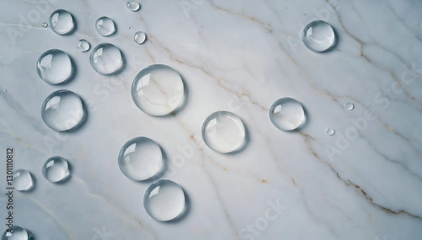 Obraz Water drops on marble surface