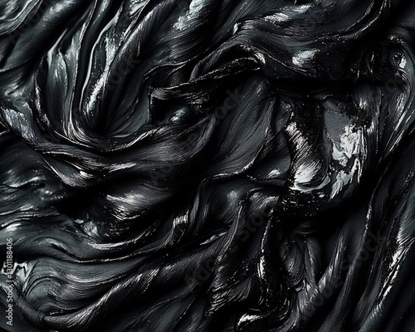 Obraz Swirling Black Texture Abstract Dark Backdrop