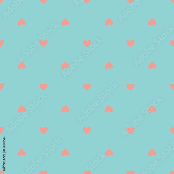 Fototapeta simple vector seamless pattern with hearts