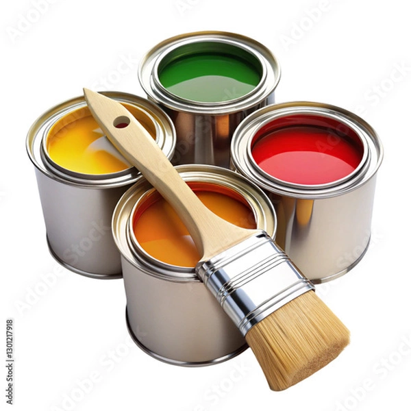 Obraz paint cans and brush