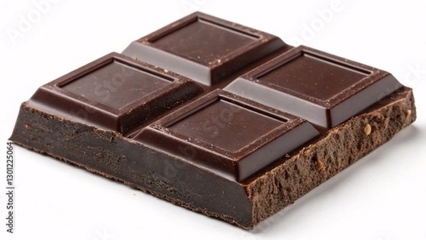 Fototapeta Rich Dark Chocolate: Rectangular Piece with Two Segments