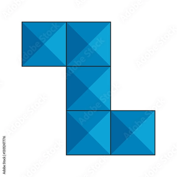 Fototapeta Tetris Game cube icon