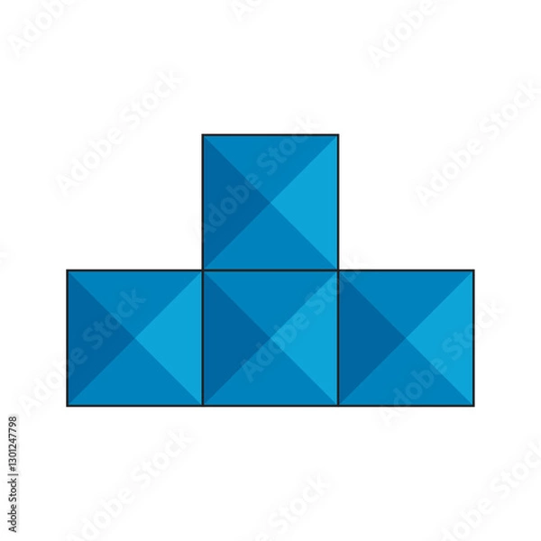 Fototapeta Tetris Game cube icon