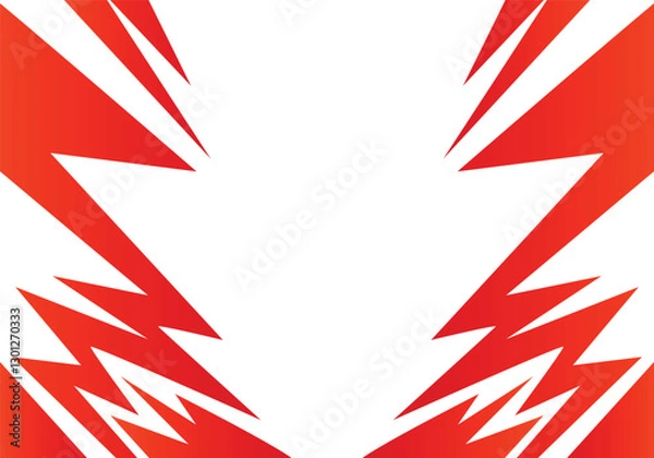 Fototapeta Abstract orange and white background with spikes and zigzag line pattrens