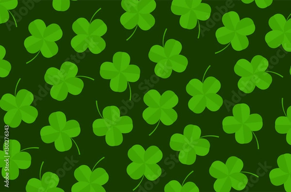 Fototapeta Green background with clover.