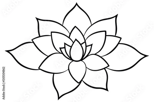 Fototapeta Elegant flower line art vector illustrations perfect for digital designs, prints, and stock use.