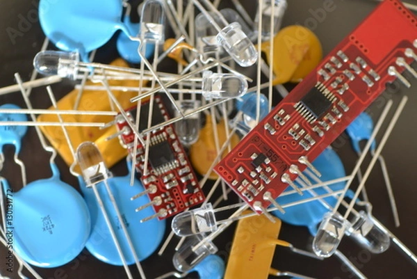 Fototapeta 沢山の電子部品