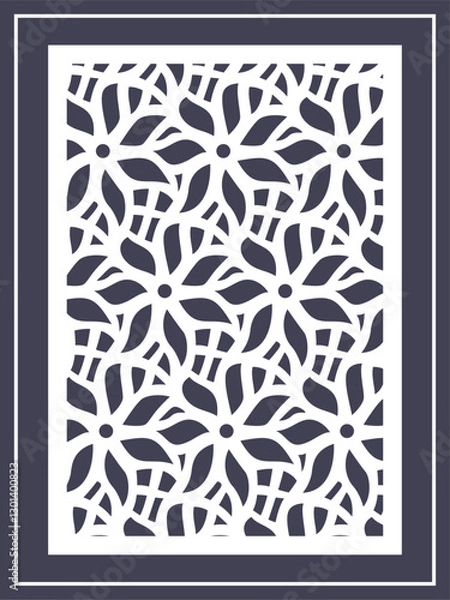 Obraz Laser cutting Design Patterns For Side Jali.