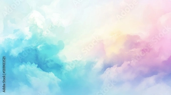 Fototapeta Pastel Colored Clouds and Skies Represent Dreamy Abstract Backgrounds