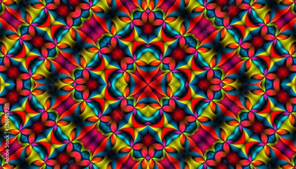 Fototapeta Bright multicolor background with abstract pattern