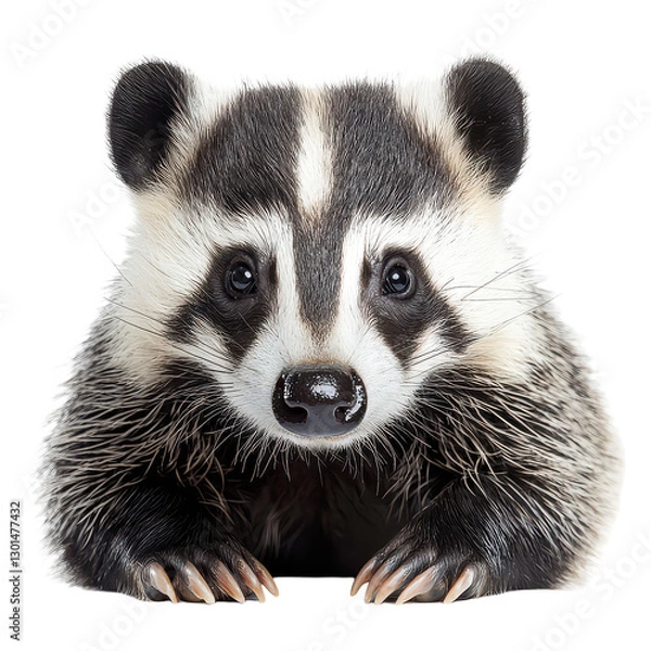 Fototapeta A Badger isolated on transparent background, PNG