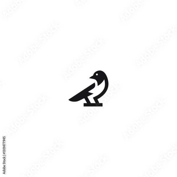 Fototapeta Bird icon logo flat vector design