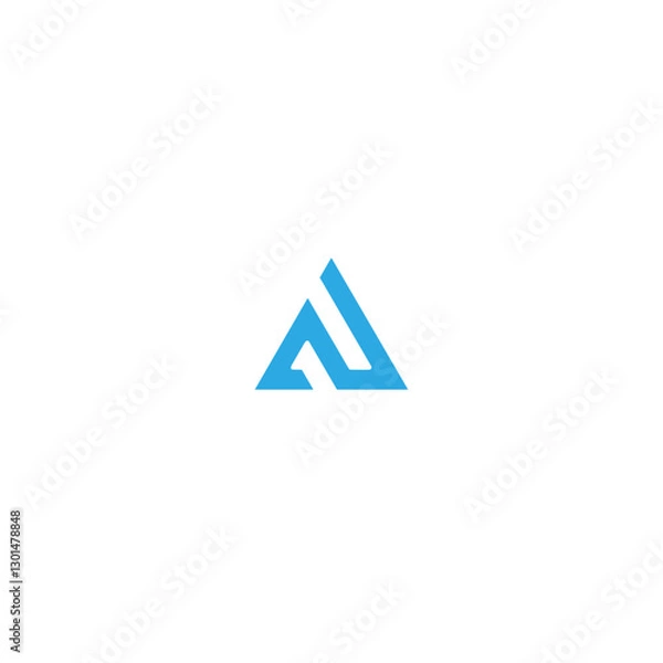 Fototapeta Letter A icon logo flat vector design