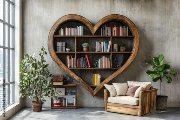 Fototapeta Modern interior with a frame and minimalist design elements. AI generated illustration.