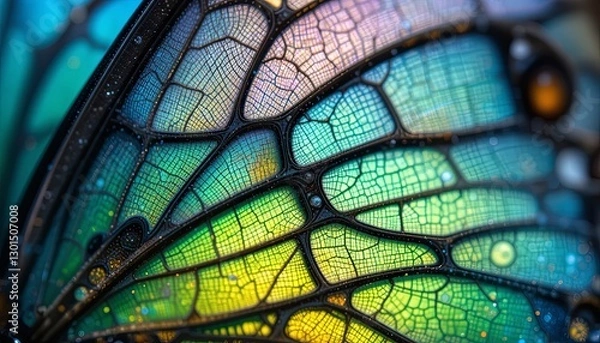 Fototapeta Captivating close-up of a butterfly wing nature macro photography colorful patterns detailed view beauty of life