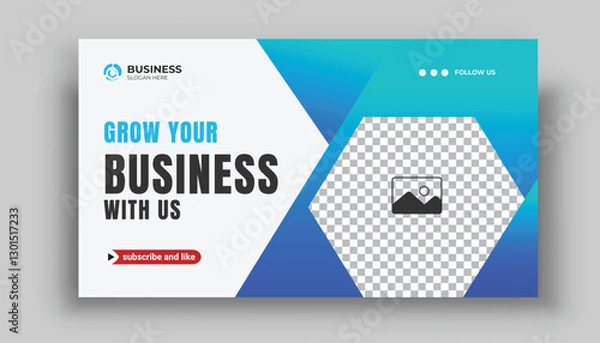 Obraz Creative YouTube thumbnail template and gaming thumbnail for gamming video thumbnail YouTube thumbnail and web banner template	