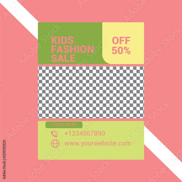 Fototapeta Eye-Catching Digital Marketing Post Design for Social Media