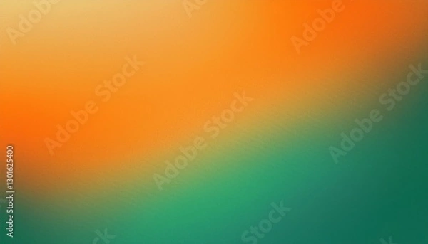 Fototapeta Orange green blurry color gradient grainy texture background, website header poster banner design