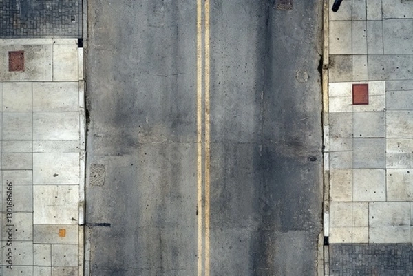 Fototapeta Symmetrical urban concrete wall with weathered texture. Artificial Intelligence