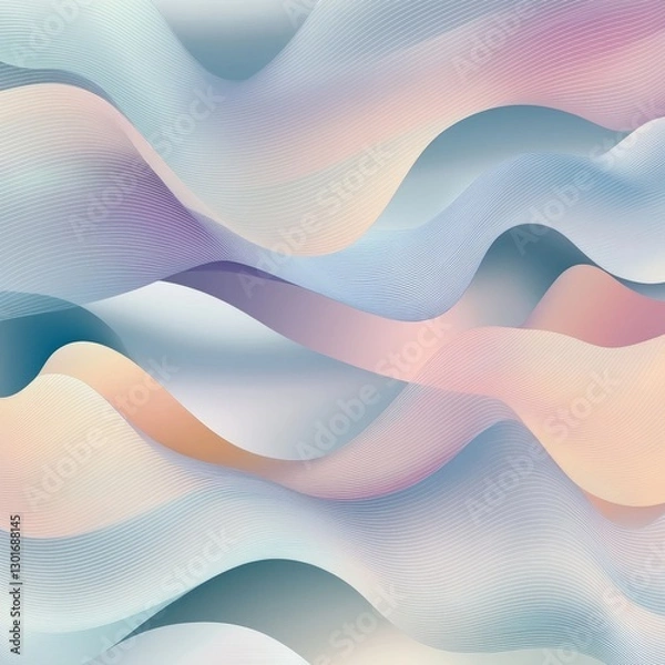 Fototapeta Abstract wavy background. Vector illustration. Can be used for wallpaper, web page background, book cover.