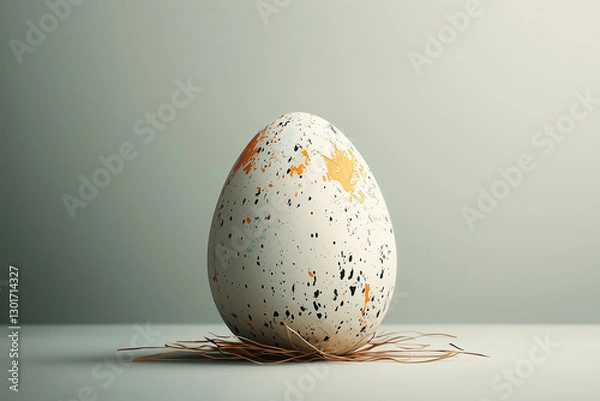 Obraz easter eggs in a nest