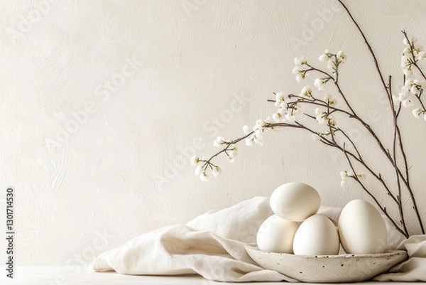 Obraz easter eggs in a basket