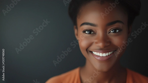 Obraz professional female closeup with a warm smile 