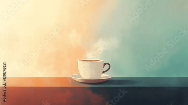 Obraz cup of coffee on the table