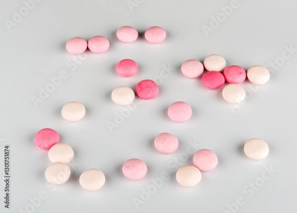 Obraz pink and white pills