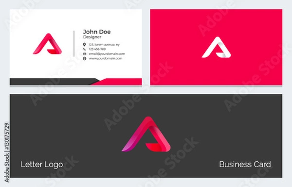 Fototapeta A Alphabet Letter Creative Polygonal Abstract vector logo