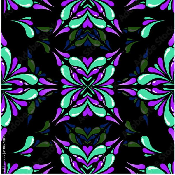 Fototapeta seamless pattern with flowers