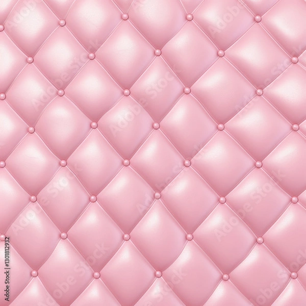 Fototapeta Soft pink quilted texture with glossy finish and decorative buttons, ideal for backgrounds or upholstery
