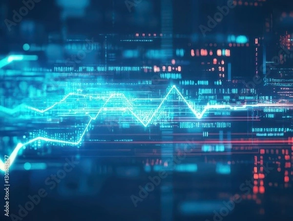 Obraz Vibrant Blue and Red Abstract Background Featuring a Dynamic Line of Light Creating a Striking Visual Contrast and Evocative Artistic Atmosphere