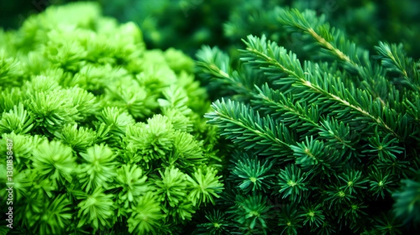 Fototapeta Photo Lush Green Foliage Nature Background Plants Leaves Texture Spring Botany