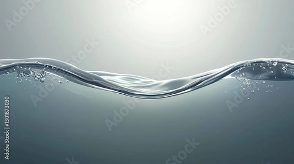 Fototapeta Abstract water surface ripples, smooth waves, serene background, digitally created, stock photo