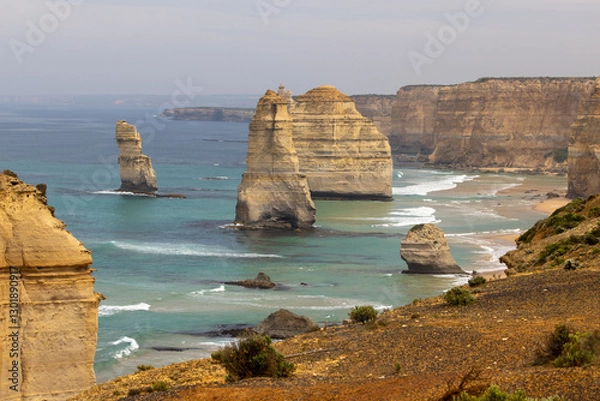 Fototapeta Paysage des 12 apôtres dans la région de Melbourne, the Great Ocean Road Walk en Australie.