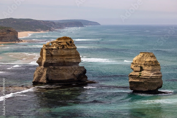 Obraz Paysage des 12 apôtres dans la région de Melbourne, the Great Ocean Road Walk en Australie.