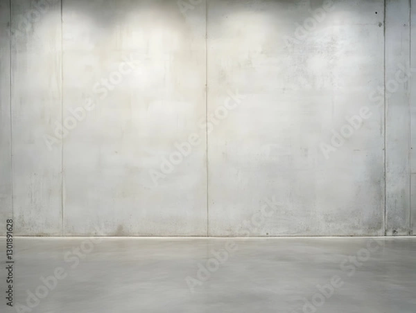 Fototapeta Photo Background - Empty Concrete Room with Gray Floor and Wall
