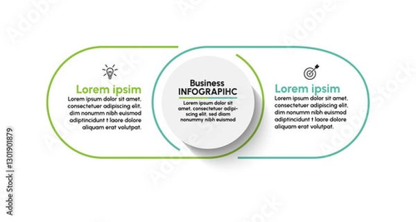 Obraz Business data visualization. timeline infographic icons designed for abstract background template