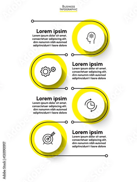Obraz Business data visualization. timeline infographic icons designed for abstract background template