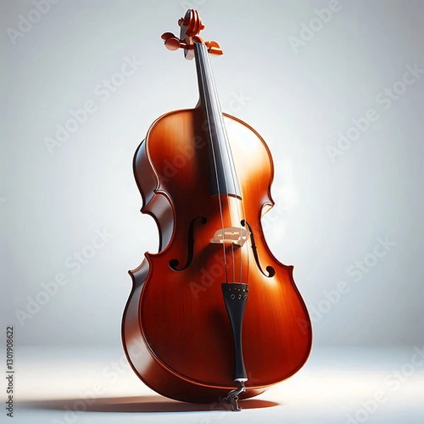 Obraz violoncello isolated under the white background. generative ai
