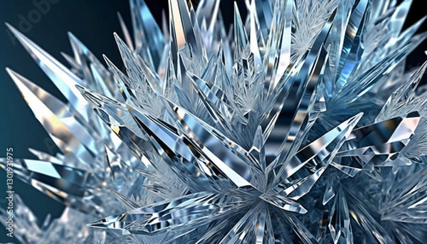 Obraz トゲトゲした氷結のイメージ素材