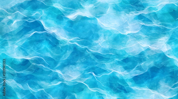 Fototapeta A calm and clear ocean with smooth blue water reflecting the peaceful sky.